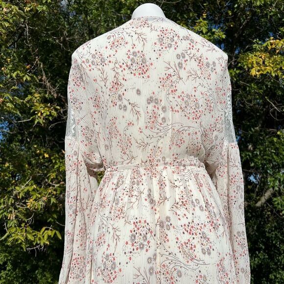 Island Tribe Manda Floral Boho Style Maxi Dress Size Small - Picture 6 of 7